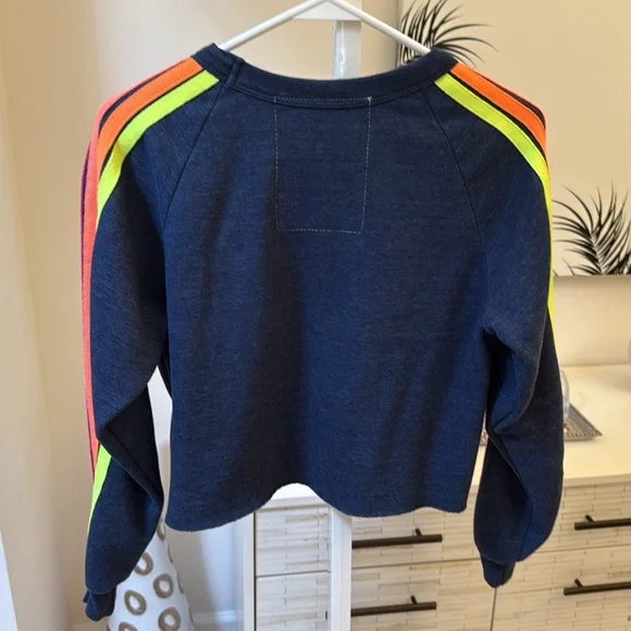 Aviator Nation Bolt Stripe Crop Sweatshirt - Picture 6 of 6